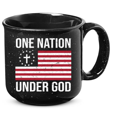 One Nation Under God American Christian Flag 15oz Campfire Ceramic Mug