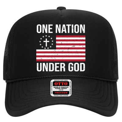 One Nation Under God American Christian Flag Trucker Hat