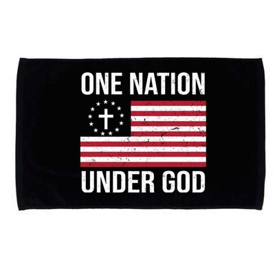 One Nation Under God American Christian Flag Microfiber Hand Towel