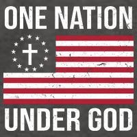 One Nation Under God American Christian Flag Vector Backpack
