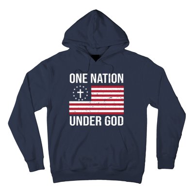 One Nation Under God American Christian Flag Hoodie