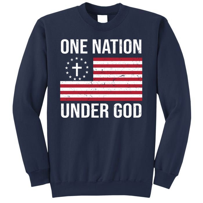 One Nation Under God American Christian Flag Sweatshirt