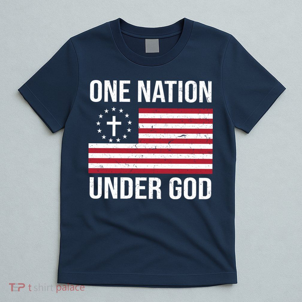One Nation Under God American Christian Flag T-Shirt
