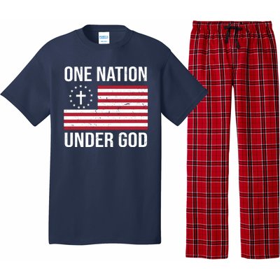 One Nation Under God American Christian Flag Pajama Set