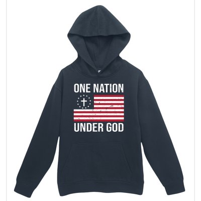 One Nation Under God American Christian Flag Urban Pullover Hoodie