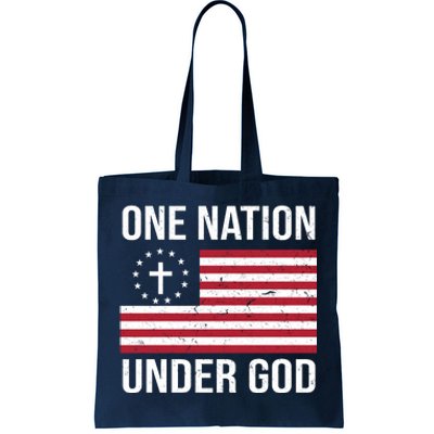 One Nation Under God American Christian Flag Tote Bag