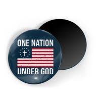 One Nation Under God American Christian Flag Magnet