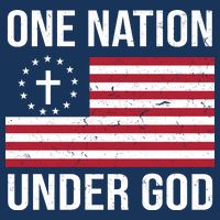 One Nation Under God American Christian Flag Youth Performance Sprint T-Shirt