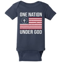 One Nation Under God American Christian Flag Baby Bodysuit