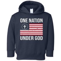 One Nation Under God American Christian Flag Toddler Hoodie