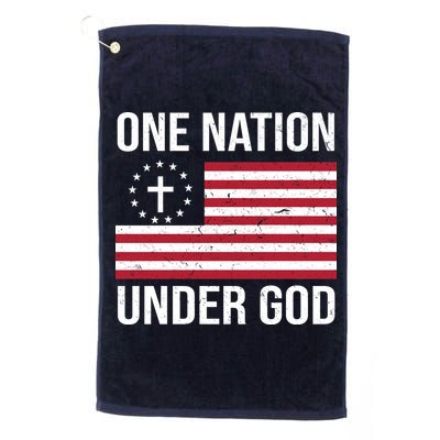 One Nation Under God American Christian Flag Golf Towel