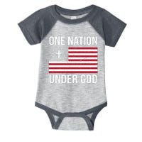 One Nation Under God American Christian Flag Infant Baby Jersey Bodysuit