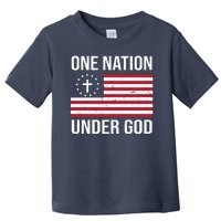 One Nation Under God American Christian Flag Toddler T-Shirt