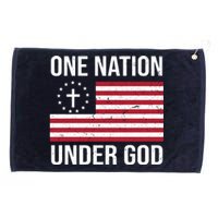 One Nation Under God American Christian Flag Grommeted Golf Towel