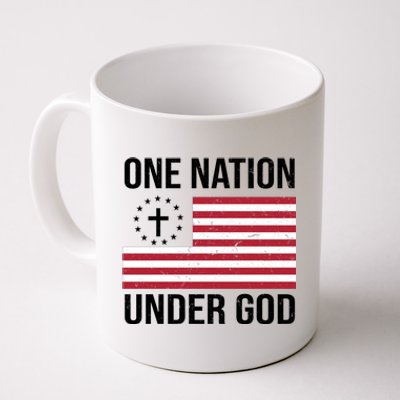 One Nation Under God American Christian Flag Coffee Mug