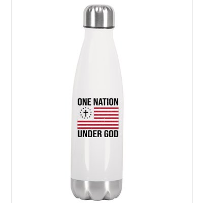 One Nation Under God American Christian Flag Stainless Steel Insulated Water Bottle