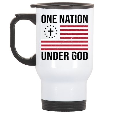 One Nation Under God American Christian Flag Stainless Steel Travel Mug