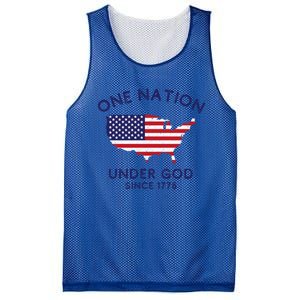 One Nation Under God Since 1776 Patriotic American July 4th Meaningful Gift Mesh Reversible Basketball Jersey Tank