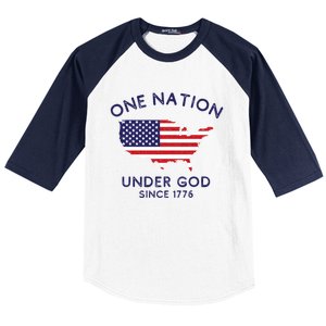 One Nation Under God Since 1776 Patriotic American July 4th Meaningful Gift Baseball Sleeve Shirt