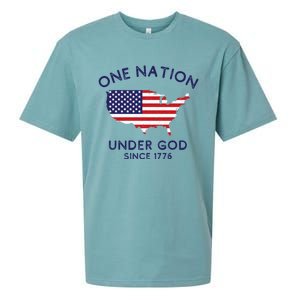 One Nation Under God Since 1776 Patriotic American July 4th Meaningful Gift Sueded Cloud Jersey T-Shirt