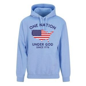 One Nation Under God Since 1776 Patriotic American July 4th Meaningful Gift Unisex Surf Hoodie