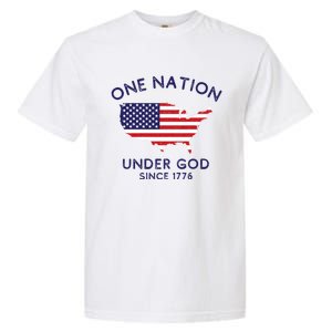 One Nation Under God Since 1776 Patriotic American July 4th Meaningful Gift Garment-Dyed Heavyweight T-Shirt