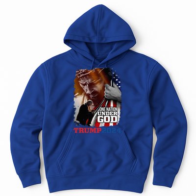 One Nation Under God President Trump 2024 America Christian Hoodie