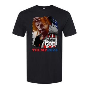 One Nation Under God President Trump 2024 America Christian Softstyle® CVC T-Shirt