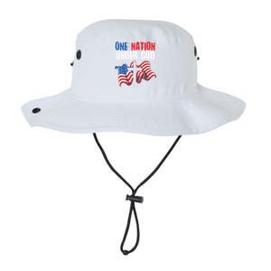 One Nation Under God Us Flag Christian American 4th Of July Cool Gift Legacy Cool Fit Booney Bucket Hat