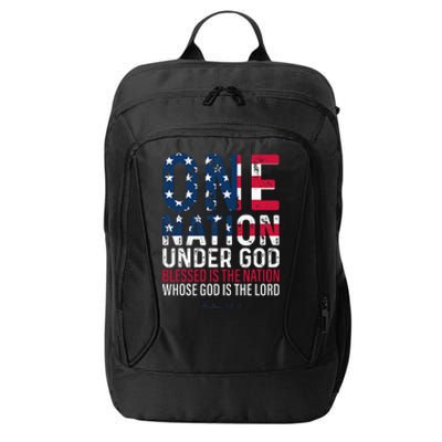 One Nation Under God Blessed Is The Nation Whose God Vintage City Backpack