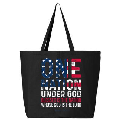 One Nation Under God Blessed Is The Nation Whose God Vintage 25L Jumbo Tote