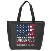 One Nation Under God Blessed Is The Nation Whose God Vintage Zip Tote Bag