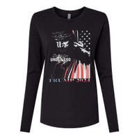 One Nation Under God Trump 2024 God American Flag Womens Cotton Relaxed Long Sleeve T-Shirt