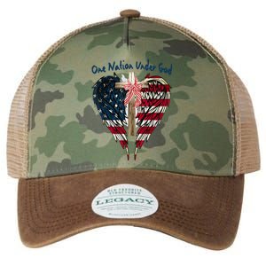 One Nation Under God Flag 4th Of July Patriotic Christian Legacy Tie Dye Trucker Hat