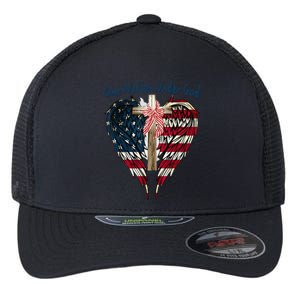 One Nation Under God Flag 4th Of July Patriotic Christian Flexfit Unipanel Trucker Cap