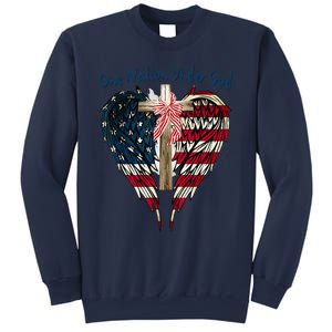 One Nation Under God Flag 4th Of July Patriotic Christian Sweatshirt