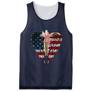 One Nation Under God Flag 4th Of July Patriotic Christian Mesh Reversible Basketball Jersey Tank