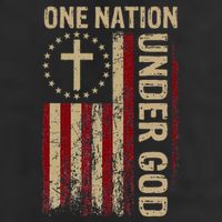 One Nation Under God Flag 4th Of July Patriotic Golf Towel