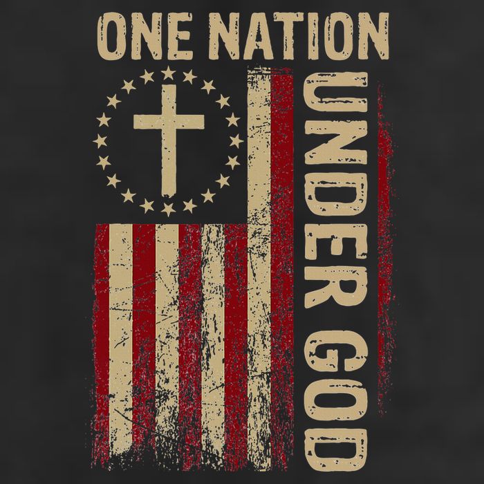 One Nation Under God Flag 4th Of July Patriotic Golf Towel