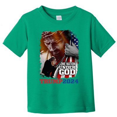 One Nation Under God President Trump 2024 America Christian Toddler T-Shirt