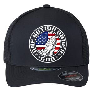 One Nation Under God 4th Of July Independence Day Prayer Gift Flexfit Unipanel Trucker Cap