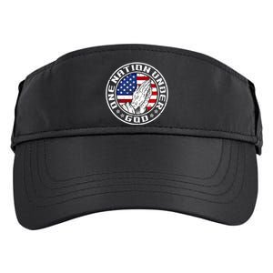 One Nation Under God 4th Of July Independence Day Prayer Gift Adult Drive Performance Visor