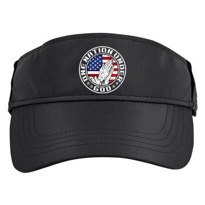 One Nation Under God 4th Of July Independence Day Prayer Gift Adult Drive Performance Visor