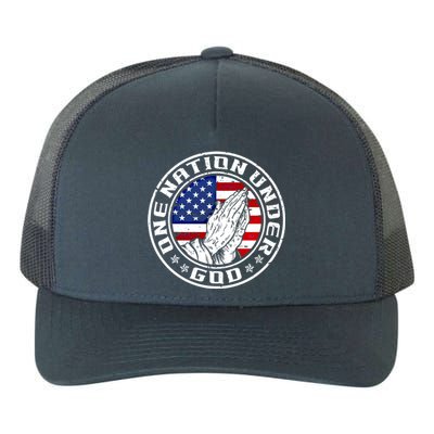 One Nation Under God 4th Of July Independence Day Prayer Gift Yupoong Adult 5-Panel Trucker Hat