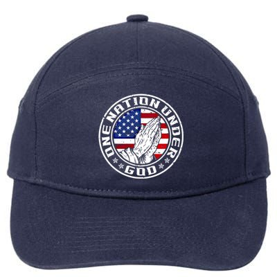 One Nation Under God 4th Of July Independence Day Prayer Gift 7-Panel Snapback Hat