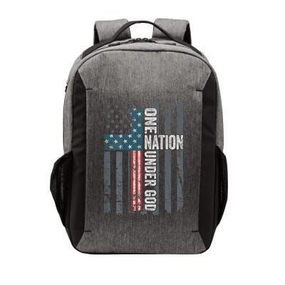 ONE NATION UNDER GOD USA Cross Flag Christian ON BACK Vector Backpack