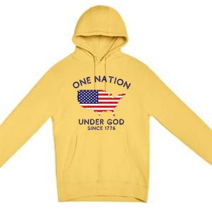 One Nation Under God Since 1776 Patriotic American July 4th Premium Pullover Hoodie