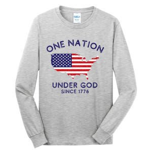 One Nation Under God Since 1776 Patriotic American July 4th Tall Long Sleeve T-Shirt