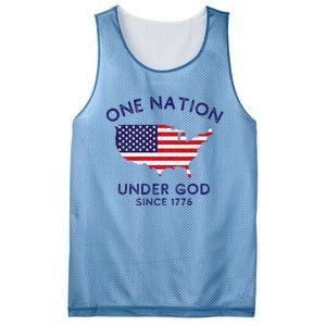 One Nation Under God Since 1776 Patriotic American July 4th Mesh Reversible Basketball Jersey Tank