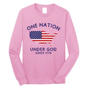 One Nation Under God Since 1776 Patriotic American July 4th Long Sleeve Shirt